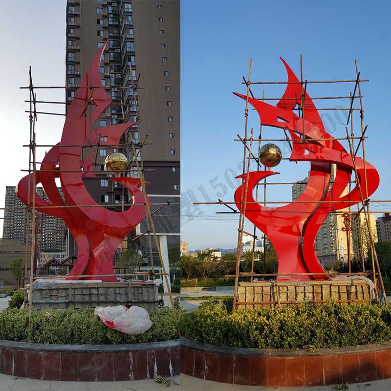大型不銹鋼雕塑，不銹鋼鳳凰雕塑，小區(qū)不銹鋼景觀雕塑