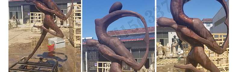銅舞蹈人物雕塑，抽象男女人物雕塑，抽象跳舞人物銅雕塑