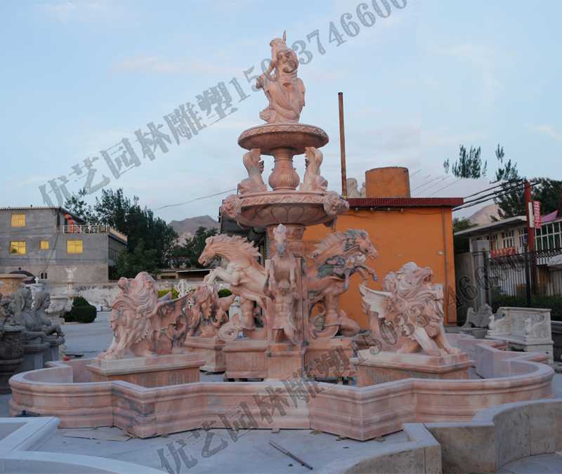 大理石景觀噴泉，歐式大型噴泉，石雕噴泉廠家