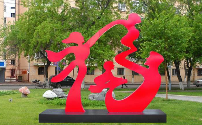 福字造型不銹鋼景觀(guān)雕塑